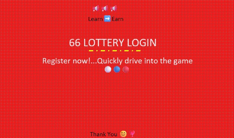66 LOTTERY LOGIN